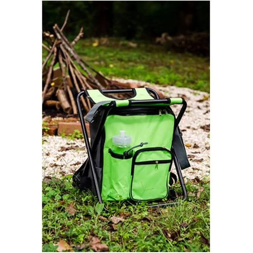 Camp Stool Backpack Cooler -Gr
